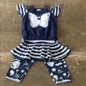 Monnalisa tunic dress and Capri legging size 5